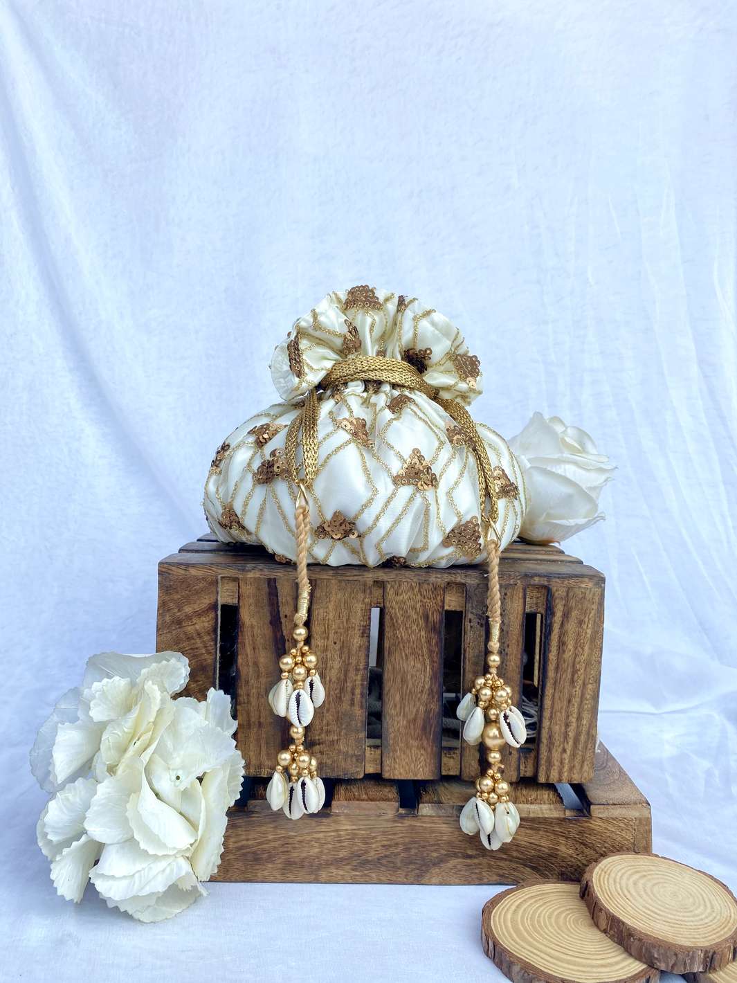 White Vintage Potli