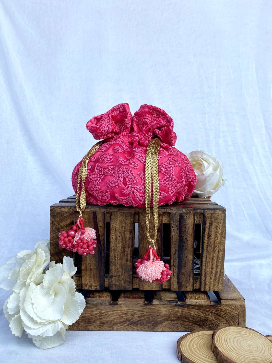 Dazzle Potli - Fuchsia Pink