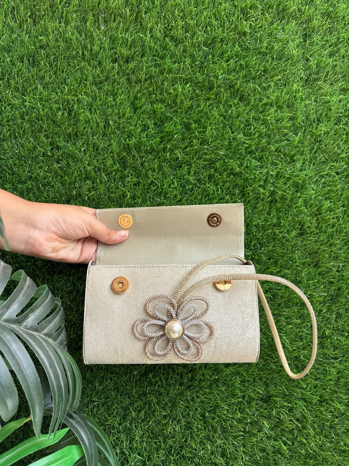 Classic Rhinestone Detailed Clutch