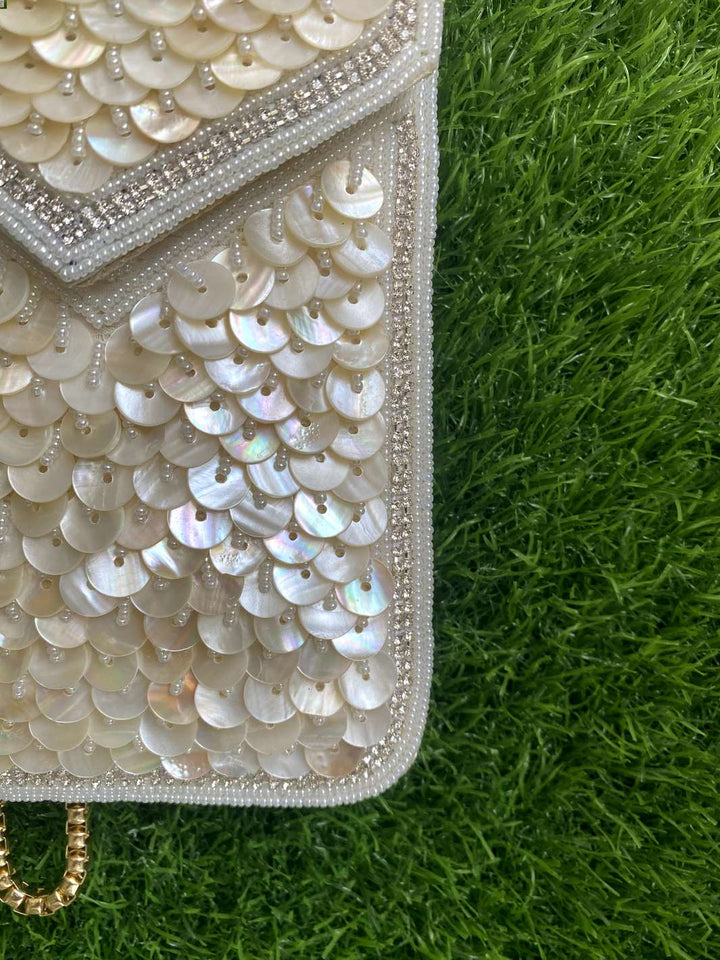 Elegant beaded phone holder