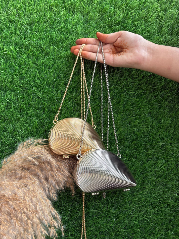 Embellished Metal Mini Bag - Leaf