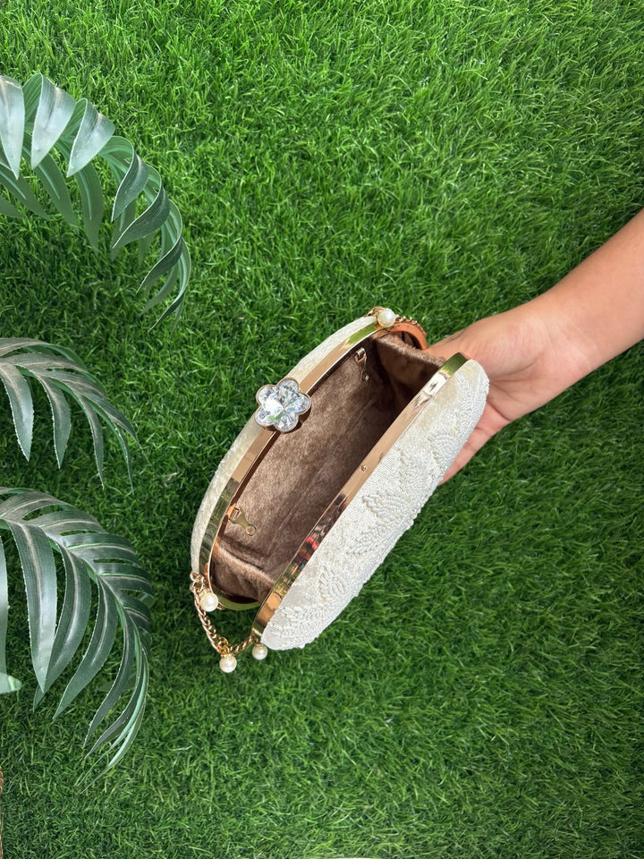 Floral Cutdaana Detailing Clutch for women by The Potli Ghar