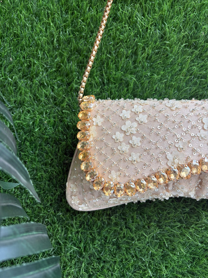 Floral Embellished Clutch