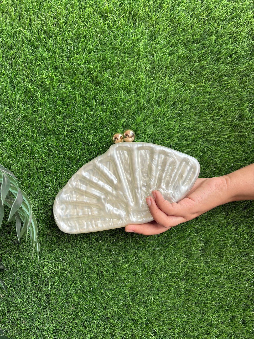 Luna Mother of Pearl Clutch