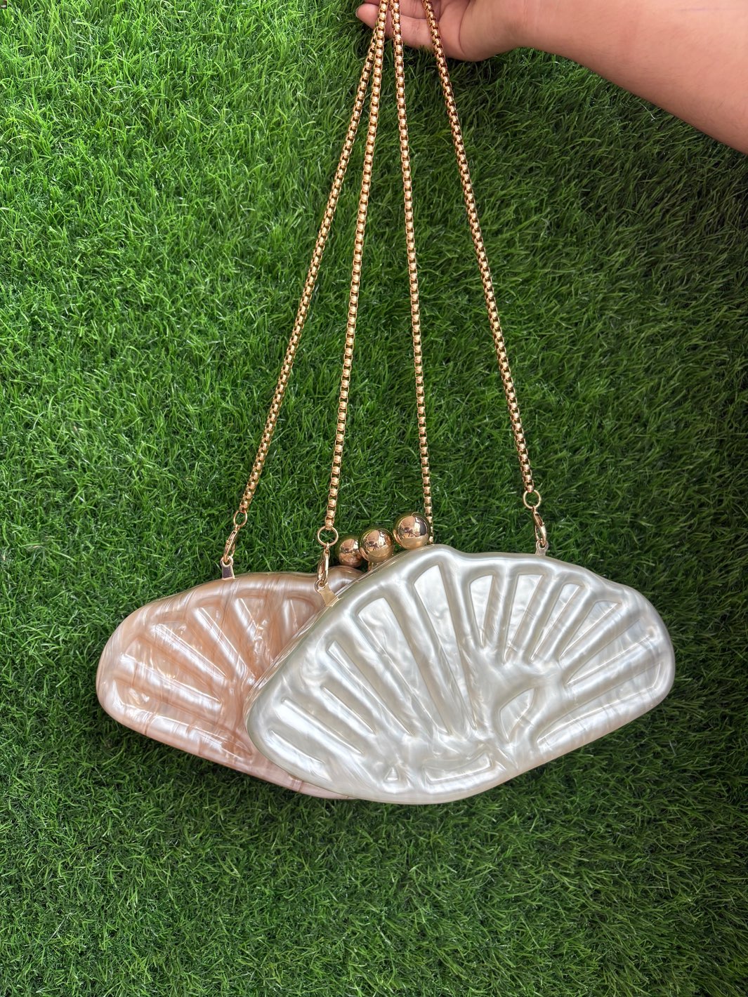 Luna Mother of Pearl Clutch