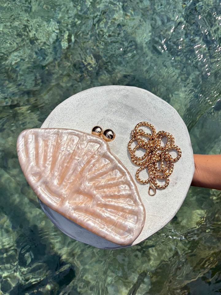 Luna Mother of Pearl Clutch
