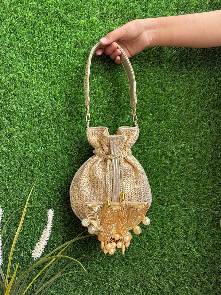 Luxe Metal Motif Potli