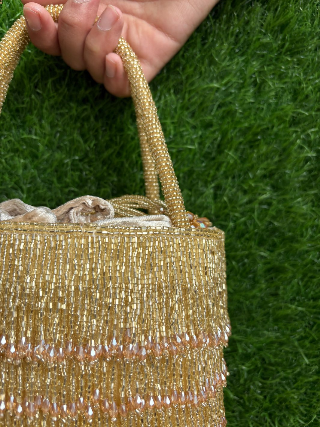 Luxury Beaded Tassel Potli Bag