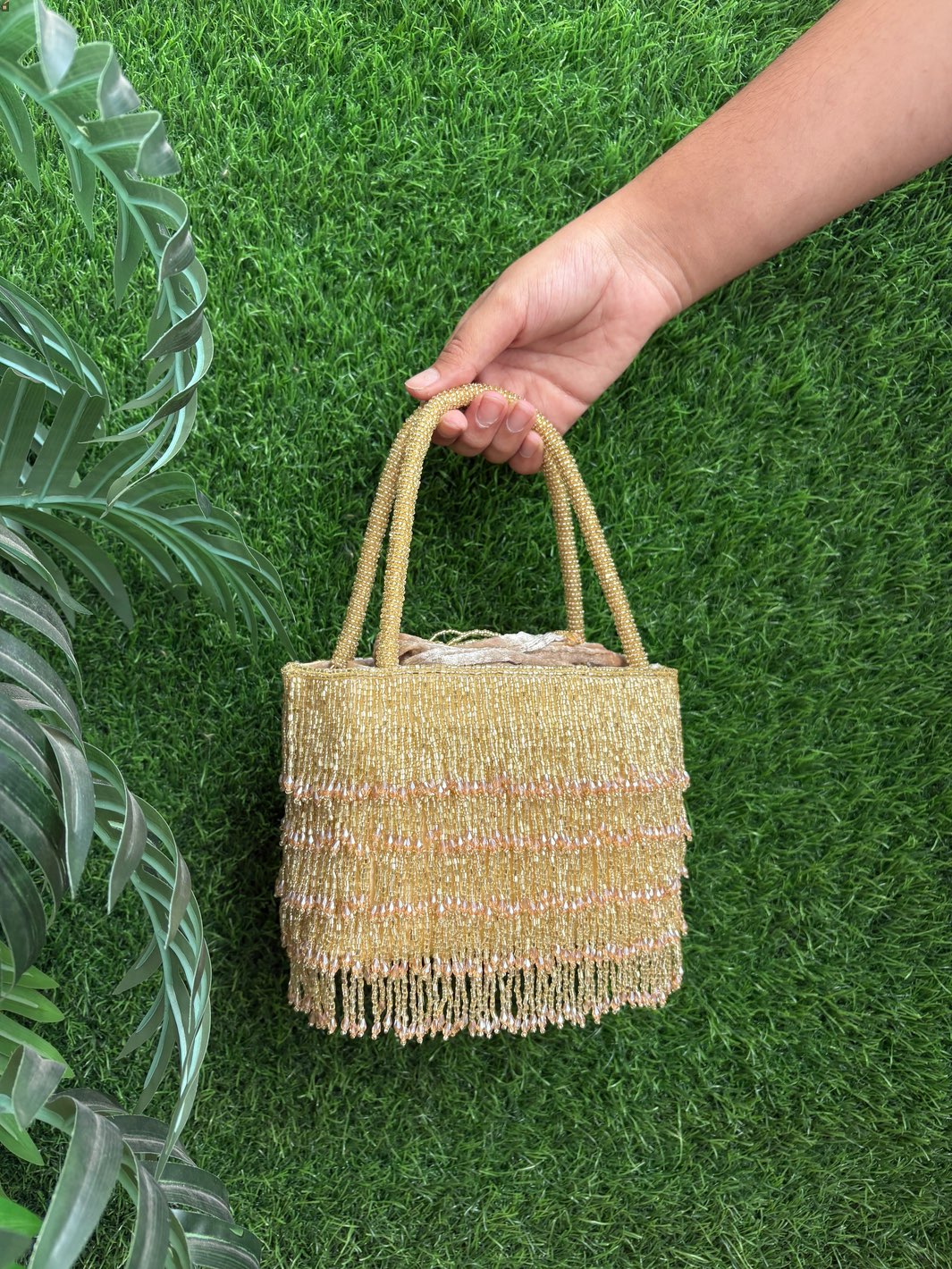 Luxury Beaded Tassel Potli Bag