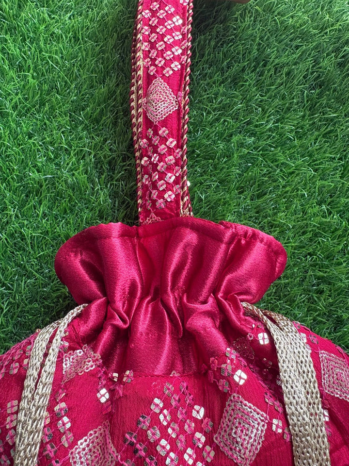 Red Noor Potli for wedding and sangeet looks