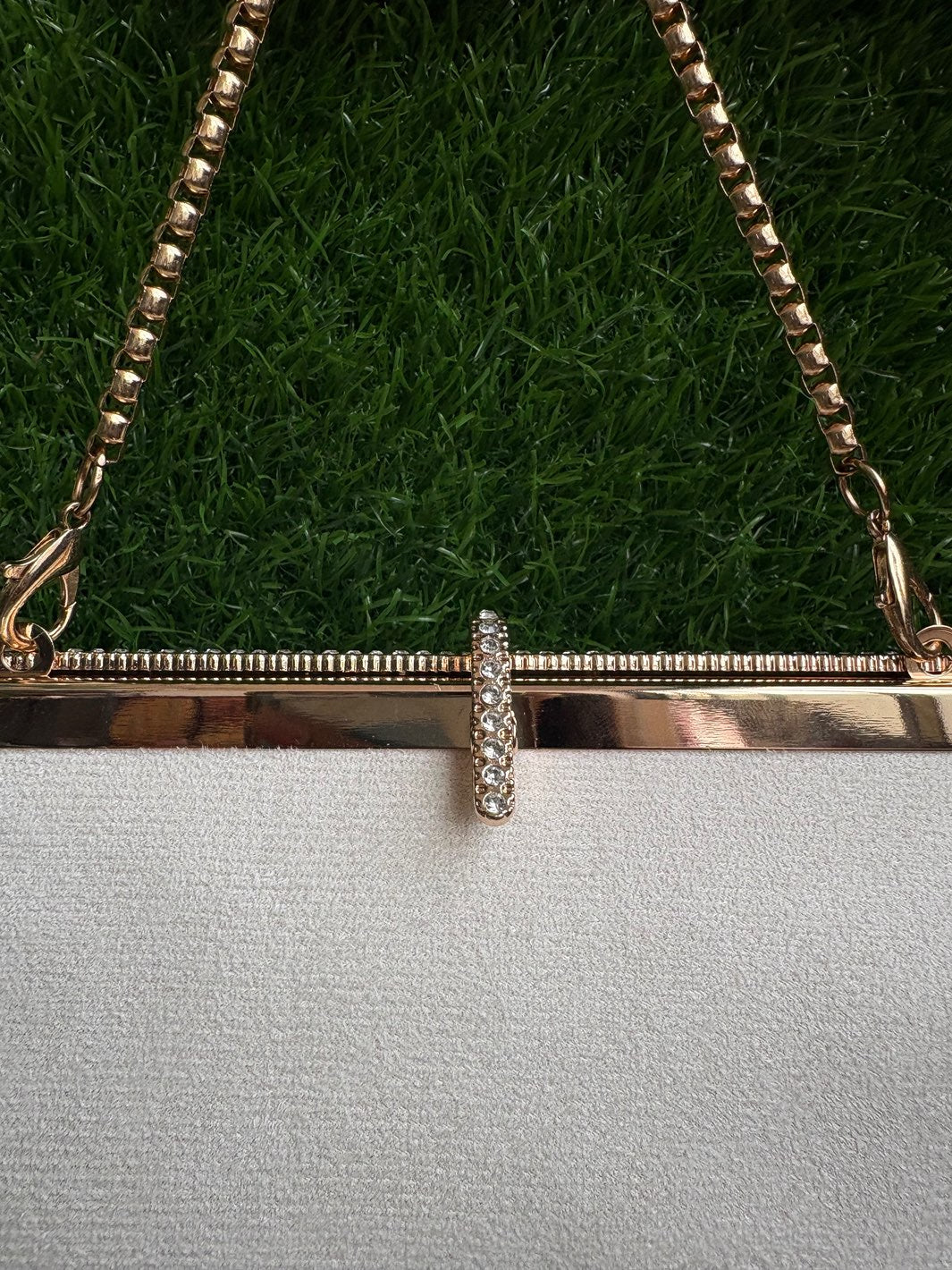 Minimal Saj Dhaj Clutch - Ivory