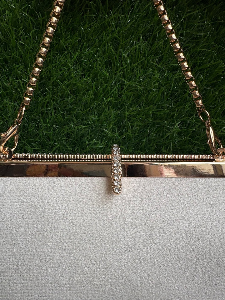 Minimal Saj Dhaj Clutch - Ivory