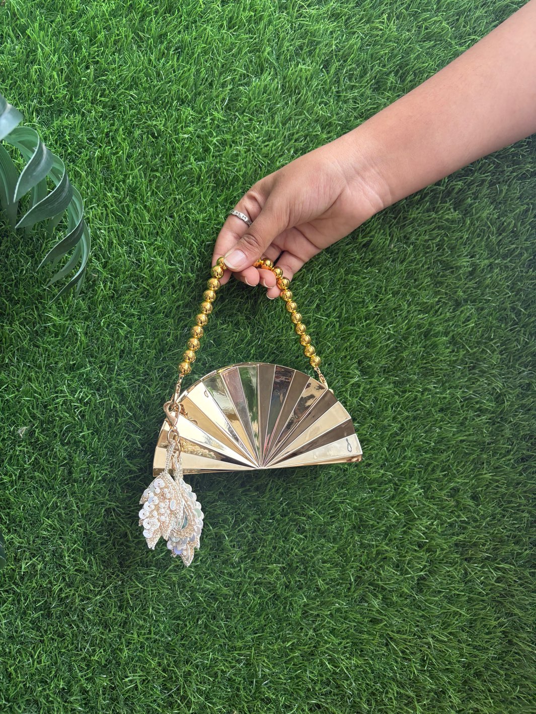 Mini metal handbag for Indian weddings and festive occasions