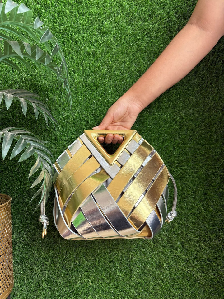 Tri-Weave Metallic Potli Clutch