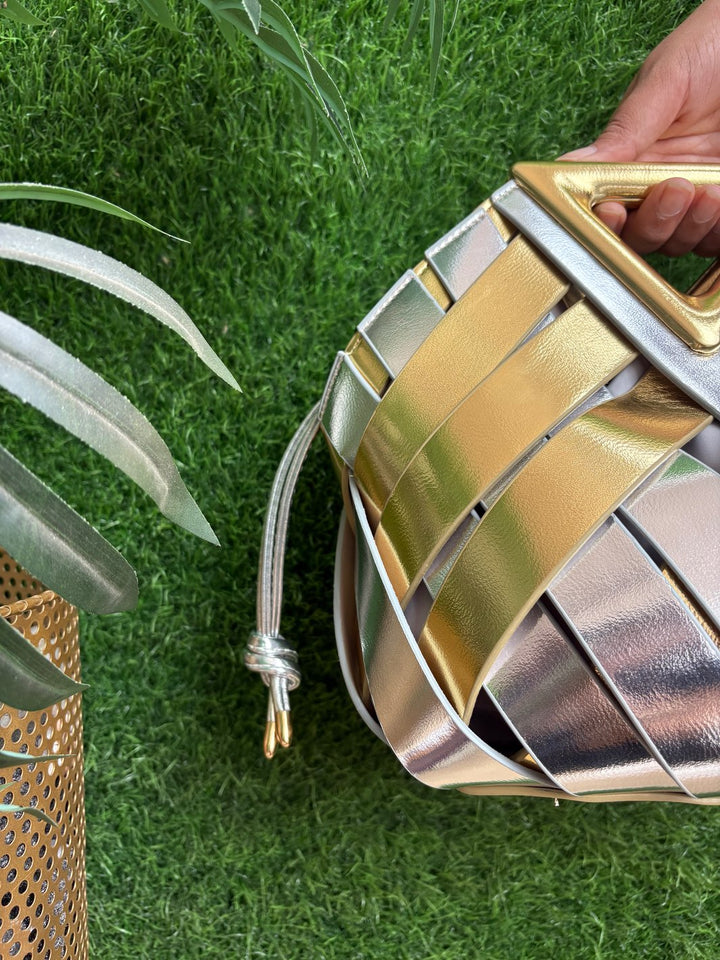 Tri-Weave Metallic Potli Clutch