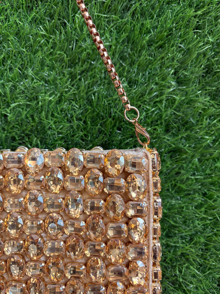 Designer crystal party clutch to style with ethnic outfits