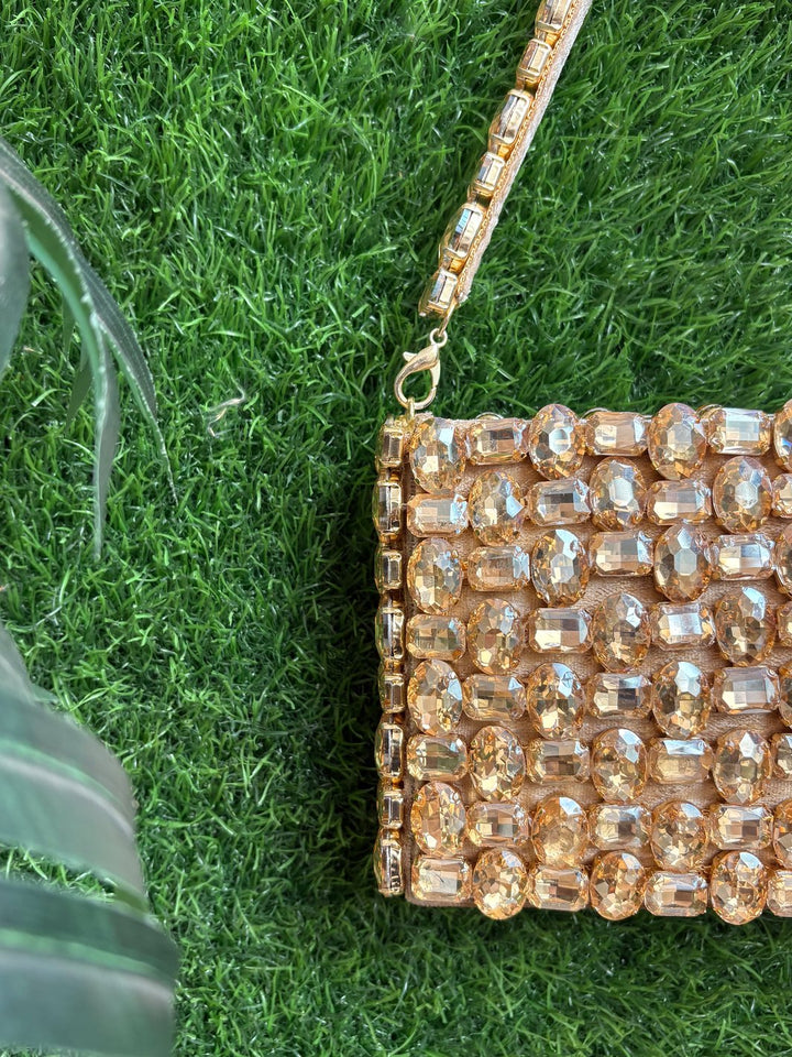 Crystal micro clutch bag for women by Potli Ghar