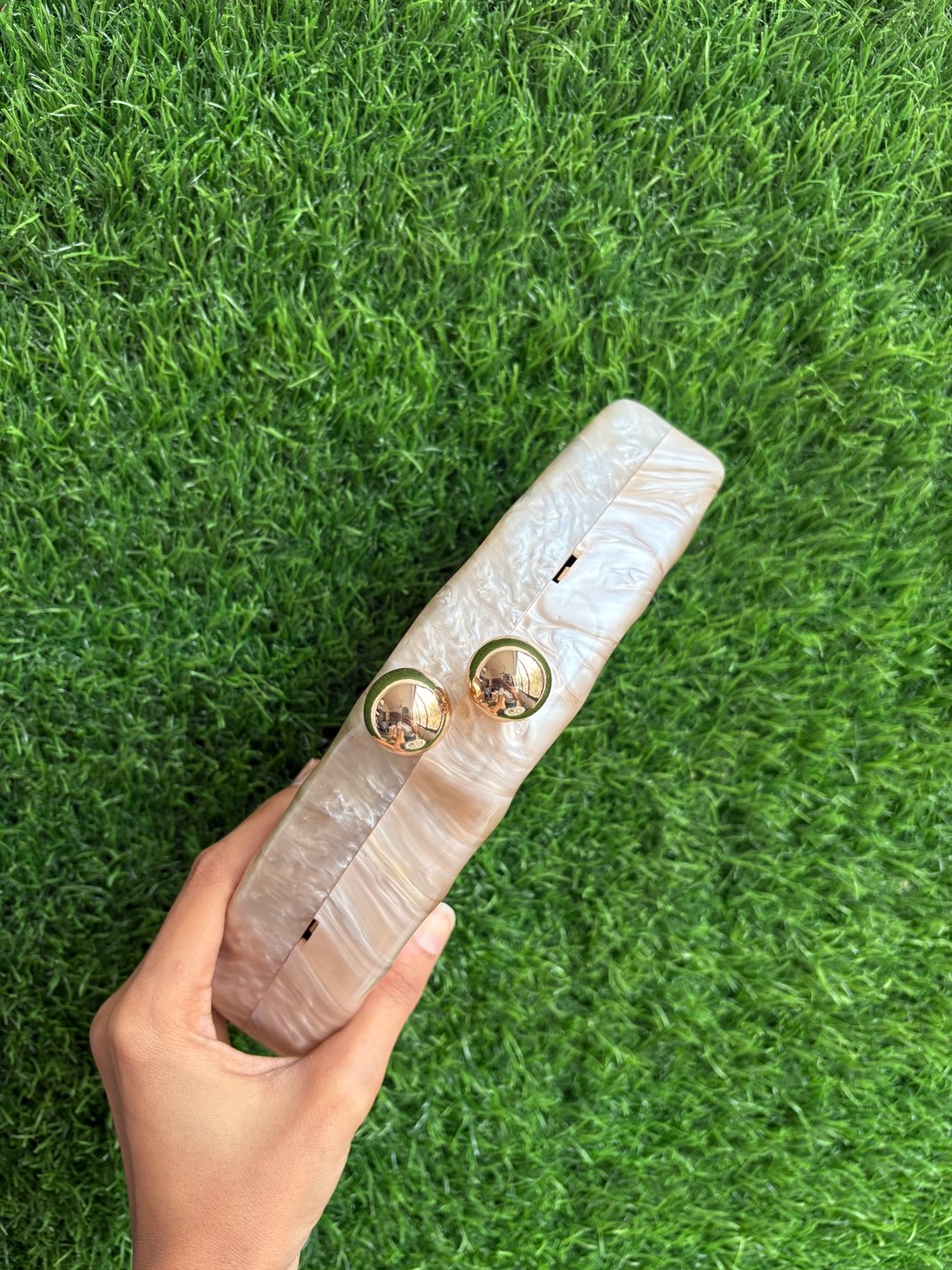 Luna Mother of Pearl Clutch