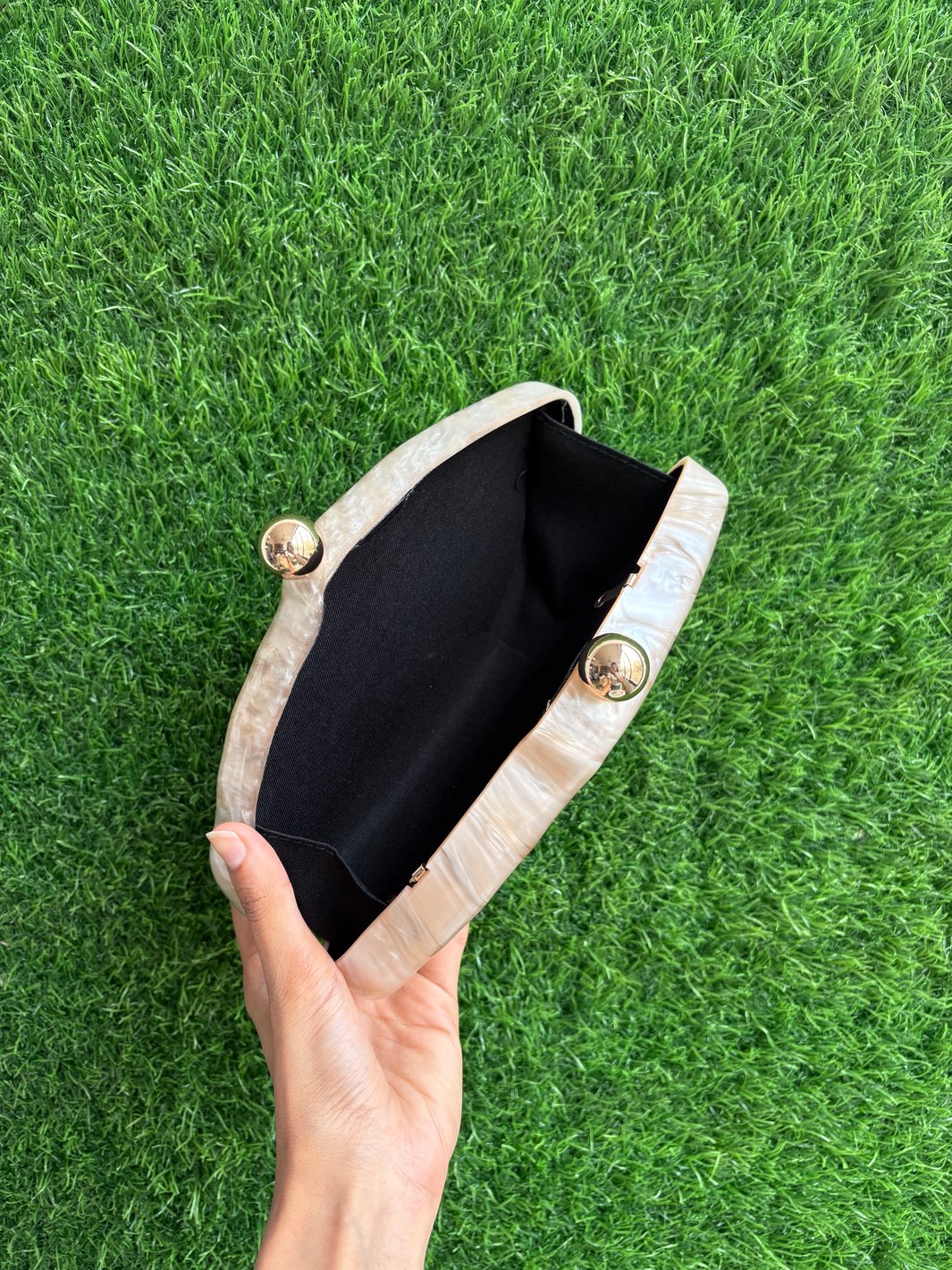 Luna Mother of Pearl Clutch